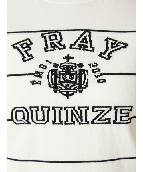 FRAY I.D（フレイアイディー）の「カレッジロゴインターシャニットプルオーバー（ニット/セーター・レディース・ブラック/その他/グレー・F）」の11枚目の写真