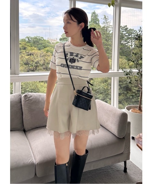 FRAY I.D（フレイアイディー）の「カレッジロゴインターシャニットプルオーバー（ニット/セーター・レディース・ブラック/その他/グレー・F）」の20枚目の写真