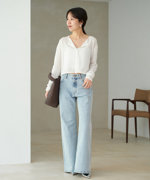 plage（プラージュ）の「《有楽町店・WEB限定追加》petit カーディガン（カーディガン/ボレロ・レディース・ブラック/ホワイト・FREE）」の6枚目の写真