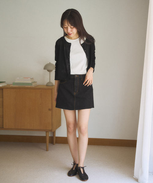 plage（プラージュ）の「《有楽町店・WEB限定追加》petit カーディガン（カーディガン/ボレロ・レディース・ブラック/ホワイト・FREE）」の7枚目の写真