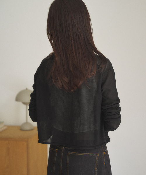 plage（プラージュ）の「《有楽町店・WEB限定追加》petit カーディガン（カーディガン/ボレロ・レディース・ブラック/ホワイト・FREE）」の12枚目の写真