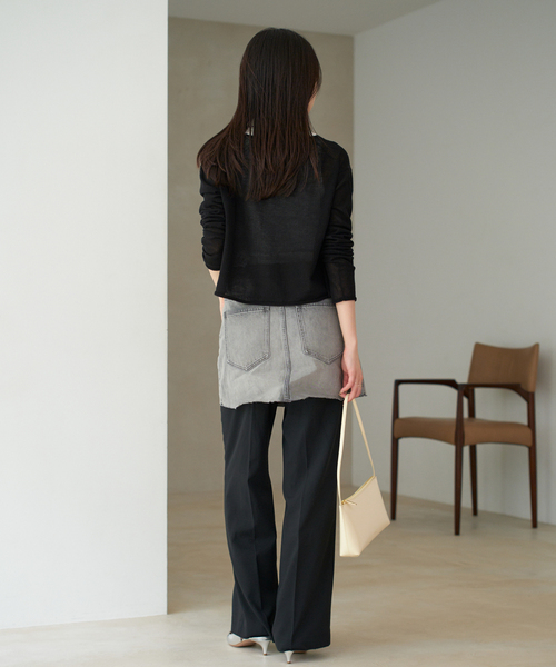 plage（プラージュ）の「《有楽町店・WEB限定追加》petit カーディガン（カーディガン/ボレロ・レディース・ブラック/ホワイト・FREE）」の15枚目の写真