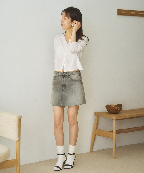 plage（プラージュ）の「《有楽町店・WEB限定追加》petit カーディガン（カーディガン/ボレロ・レディース・ブラック/ホワイト・FREE）」の21枚目の写真