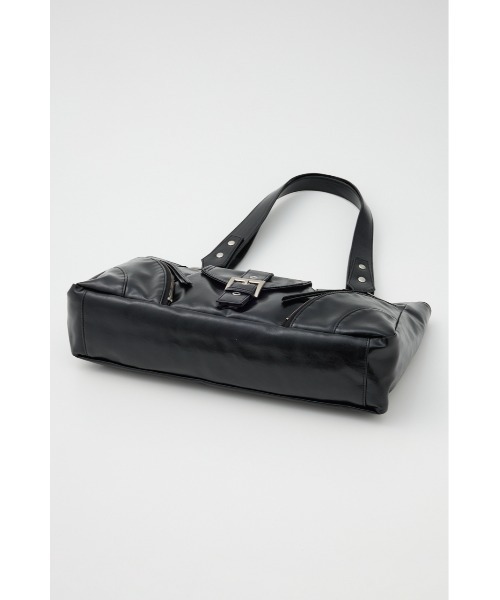 【最終値下げ】SLY 黒 ビッグポケットショルダーバッグ FRONT POCKET STUDS BAG フロントポケット スタッズ バッグ