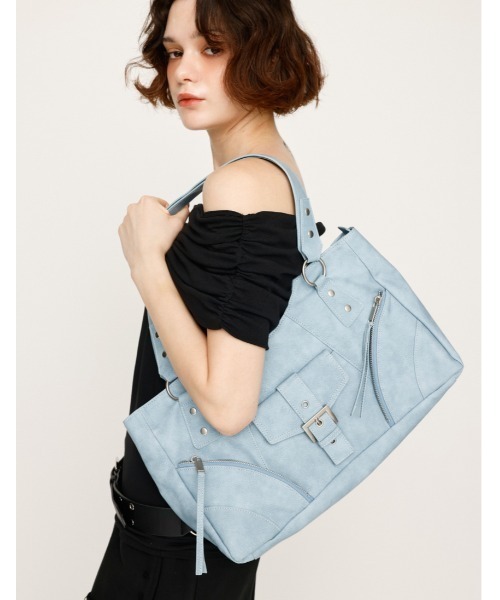 セール】FRONT POCKET STUDS BAG フロントポケット スタッズ バッグ