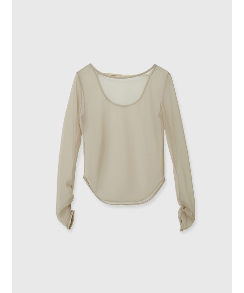 EIMY ISTOIRE(エイミーイストワール)の「シアートップス(Tシャツ/カットソー・レディース・グリーン系その他2/アイボリー/ベージュ/ブラック・F)」の4枚目の写真