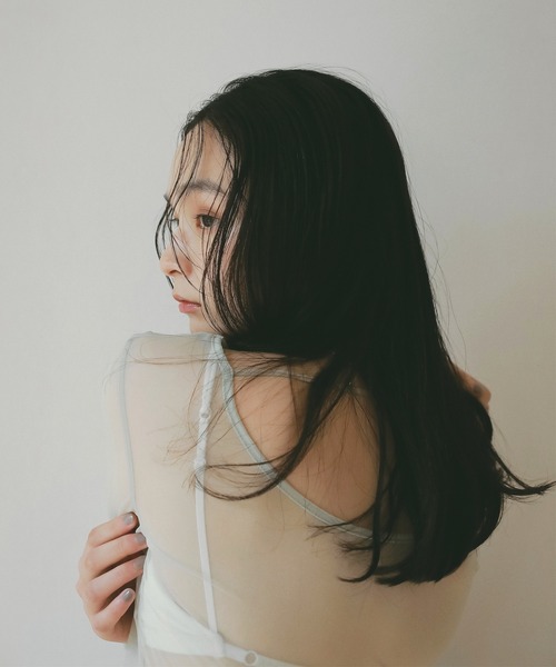 EIMY ISTOIRE(エイミーイストワール)の「シアートップス(Tシャツ/カットソー・レディース・グリーン系その他2/アイボリー/ベージュ/ブラック・F)」の12枚目の写真