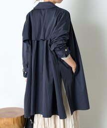 レディースのステンカラーコート（ブルー・ネイビー/青色系