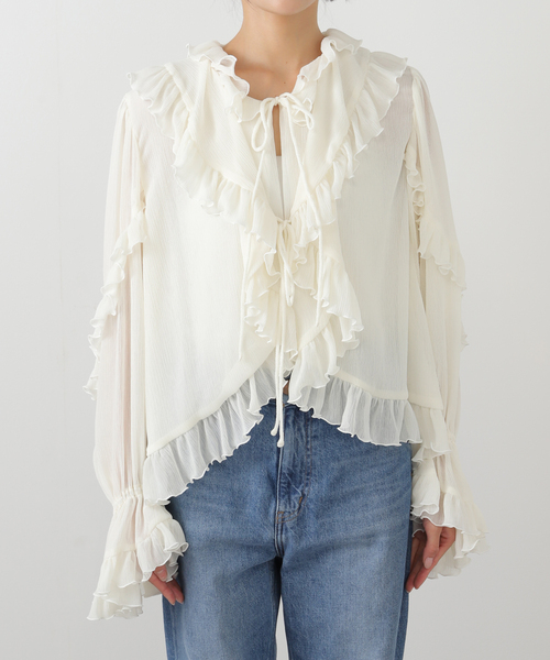 Noble(ノーブル)の「VENIT/ヴェニット RUFFLE CREPE(シャツ/ブラウス)」 - WEAR