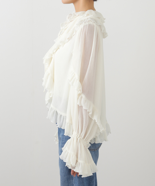 Noble(ノーブル)の「VENIT/ヴェニット RUFFLE CREPE(シャツ/ブラウス)」 - WEAR