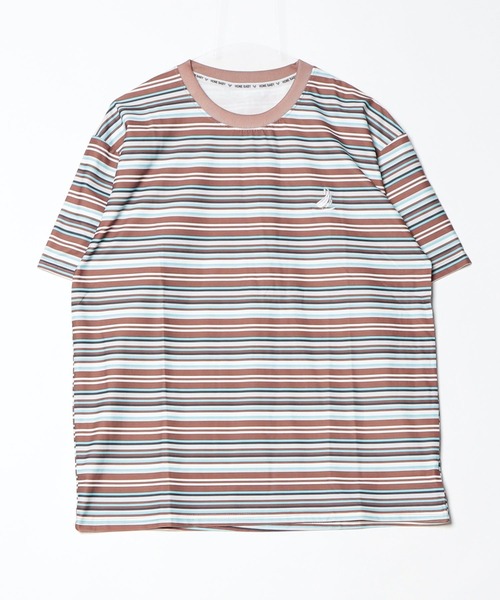 MGV(エムジーヴィー)の「マルチボーダーワンポイントカットソー(Tシャツ/カットソー・メンズ・ブラック/ブラウン・MEDIUM/LARGE/X-LARGE)」の13枚目の写真
