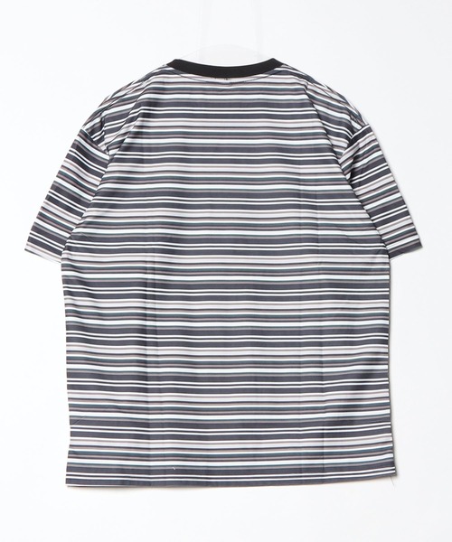 MGV(エムジーヴィー)の「マルチボーダーワンポイントカットソー(Tシャツ/カットソー・メンズ・ブラック/ブラウン・MEDIUM/LARGE/X-LARGE)」の15枚目の写真