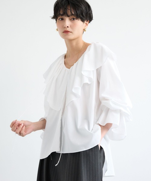 ブラウス シャツ BARNYARDSTORM / ラッフルフリルブラウス / ハンドウォッシャブル レディース BARNYARDSTORM / ラッフルフリルブラウス / ハンド