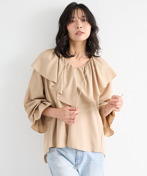 ブラウス シャツ BARNYARDSTORM / ラッフルフリルブラウス / ハンドウォッシャブル レディース BARNYARDSTORM / ラッフルフリルブラウス / ハンド