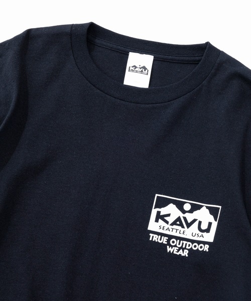 KAVU(カブー)の「KAVU/カブー True Logo LS Tee/トゥルーロゴティー(Tシャツ/カットソー・メンズ・ネイビー/マルーン/ブラック×ホワイト/ホワイト×レッド/ホワイト×ブラック/グレー/ナチュラル/ブラック×ピンク・MEDIUM/X-LARGE/LARGE)」の16枚目の写真