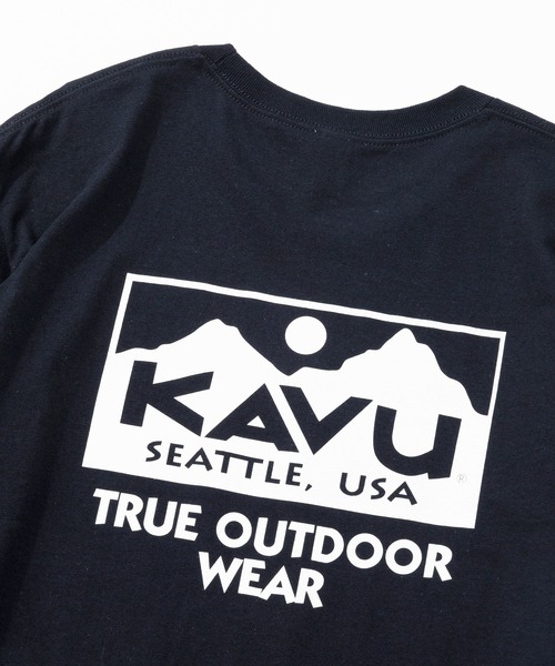 KAVU(カブー)の「KAVU/カブー True Logo LS Tee/トゥルーロゴティー(Tシャツ/カットソー・メンズ・ネイビー/マルーン/ブラック×ホワイト/ホワイト×レッド/ホワイト×ブラック/グレー/ナチュラル/ブラック×ピンク・MEDIUM/X-LARGE/LARGE)」の17枚目の写真