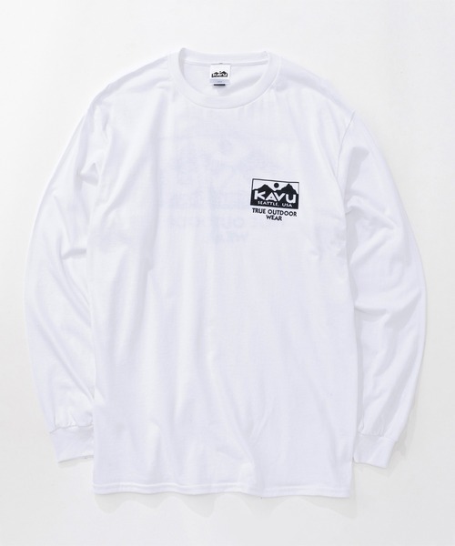 KAVU(カブー)の「KAVU/カブー True Logo LS Tee/トゥルーロゴティー(Tシャツ/カットソー・メンズ・ネイビー/マルーン/ブラック×ホワイト/ホワイト×レッド/ホワイト×ブラック/グレー/ナチュラル/ブラック×ピンク・MEDIUM/X-LARGE/LARGE)」の12枚目の写真