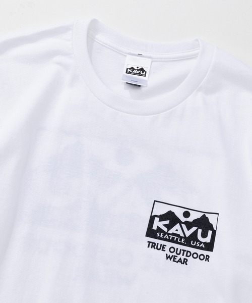 KAVU(カブー)の「KAVU/カブー True Logo LS Tee/トゥルーロゴティー(Tシャツ/カットソー・メンズ・ネイビー/マルーン/ブラック×ホワイト/ホワイト×レッド/ホワイト×ブラック/グレー/ナチュラル/ブラック×ピンク・MEDIUM/X-LARGE/LARGE)」の13枚目の写真