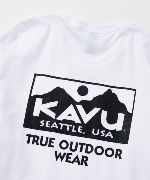 KAVU(カブー)の「KAVU/カブー True Logo LS Tee/トゥルーロゴティー(Tシャツ/カットソー・メンズ・ネイビー/マルーン/ブラック×ホワイト/ホワイト×レッド/ホワイト×ブラック/グレー/ナチュラル/ブラック×ピンク・MEDIUM/X-LARGE/LARGE)」の14枚目の写真