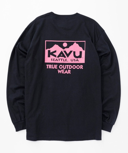 KAVU(カブー)の「KAVU/カブー True Logo LS Tee/トゥルーロゴティー(Tシャツ/カットソー・メンズ・ネイビー/マルーン/ブラック×ホワイト/ホワイト×レッド/ホワイト×ブラック/グレー/ナチュラル/ブラック×ピンク・MEDIUM/X-LARGE/LARGE)」の19枚目の写真