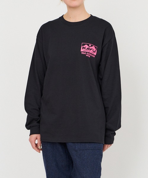 KAVU(カブー)の「KAVU/カブー True Logo LS Tee/トゥルーロゴティー(Tシャツ/カットソー・メンズ・ネイビー/マルーン/ブラック×ホワイト/ホワイト×レッド/ホワイト×ブラック/グレー/ナチュラル/ブラック×ピンク・MEDIUM/X-LARGE/LARGE)」の22枚目の写真