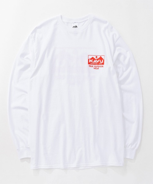 KAVU(カブー)の「KAVU/カブー True Logo LS Tee/トゥルーロゴティー(Tシャツ/カットソー・メンズ・ネイビー/マルーン/ブラック×ホワイト/ホワイト×レッド/ホワイト×ブラック/グレー/ナチュラル/ブラック×ピンク・MEDIUM/X-LARGE/LARGE)」の9枚目の写真