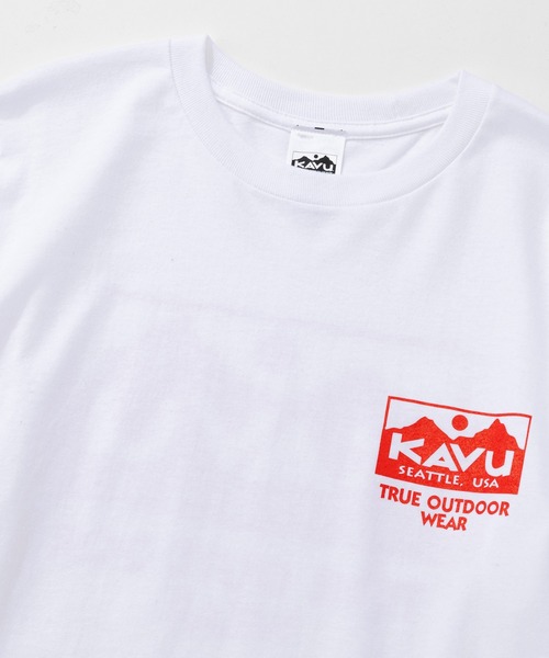 KAVU(カブー)の「KAVU/カブー True Logo LS Tee/トゥルーロゴティー(Tシャツ/カットソー・メンズ・ネイビー/マルーン/ブラック×ホワイト/ホワイト×レッド/ホワイト×ブラック/グレー/ナチュラル/ブラック×ピンク・MEDIUM/X-LARGE/LARGE)」の10枚目の写真