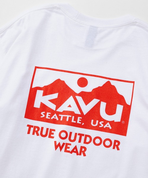 KAVU(カブー)の「KAVU/カブー True Logo LS Tee/トゥルーロゴティー(Tシャツ/カットソー・メンズ・ネイビー/マルーン/ブラック×ホワイト/ホワイト×レッド/ホワイト×ブラック/グレー/ナチュラル/ブラック×ピンク・MEDIUM/X-LARGE/LARGE)」の11枚目の写真