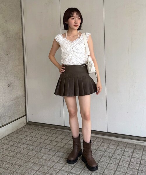 mline（エムライン）の「[mline]ドットシャーリングＴシャツ（Tシャツ/カットソー・レディース・オフホワイト/グレー/ブラック・FREE）」の11枚目の写真