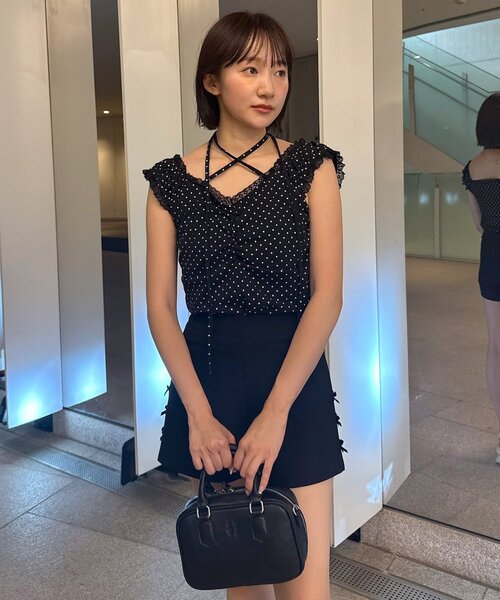 mline（エムライン）の「[mline]ドットシャーリングＴシャツ（Tシャツ/カットソー・レディース・オフホワイト/グレー/ブラック・FREE）」の16枚目の写真