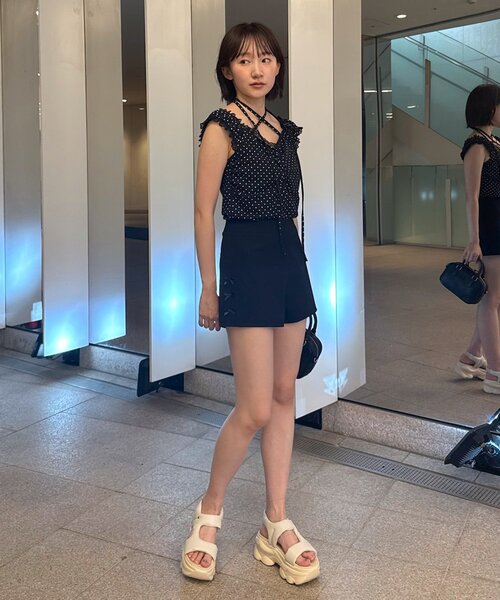 mline（エムライン）の「[mline]ドットシャーリングＴシャツ（Tシャツ/カットソー・レディース・オフホワイト/グレー/ブラック・FREE）」の18枚目の写真