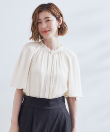grove | 【洗える/お仕事/二の腕カバー】ヴィンテージサテンブラウス(シャツ/ブラウス)