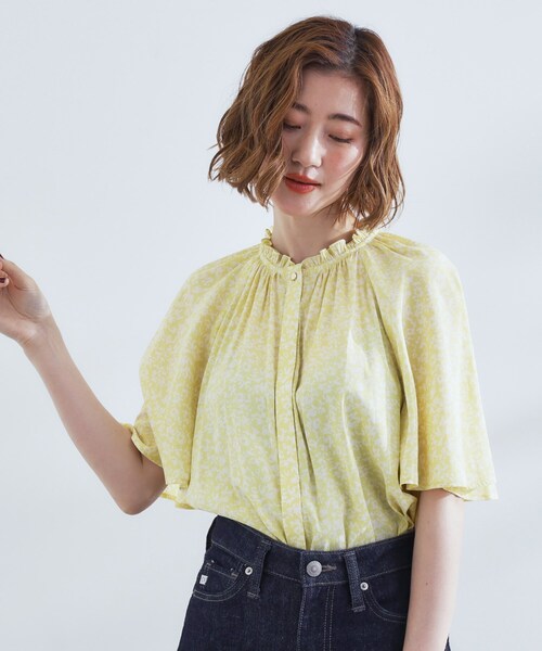 grove（グローブ）の「【洗える/お仕事/二の腕カバー】ヴィンテージサテンブラウス（シャツ/ブラウス・レディース・グリーン/ネイビー系/ライトイエロー系1/オフホワイト・01/02/03/04/05）」の13枚目の写真