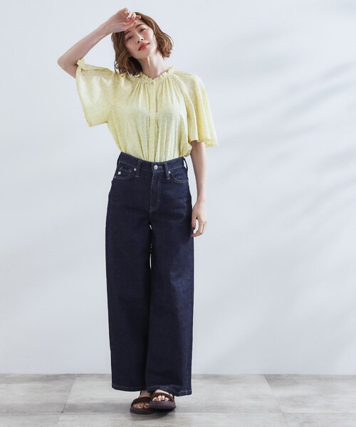 grove（グローブ）の「【洗える/お仕事/二の腕カバー】ヴィンテージサテンブラウス（シャツ/ブラウス・レディース・グリーン/ネイビー系/ライトイエロー系1/オフホワイト・01/02/03/04/05）」の15枚目の写真