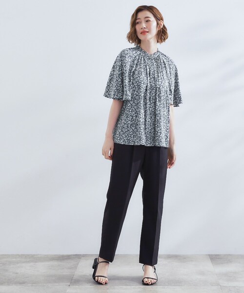 grove（グローブ）の「【洗える/お仕事/二の腕カバー】ヴィンテージサテンブラウス（シャツ/ブラウス・レディース・グリーン/ネイビー系/ライトイエロー系1/オフホワイト・01/02/03/04/05）」の19枚目の写真