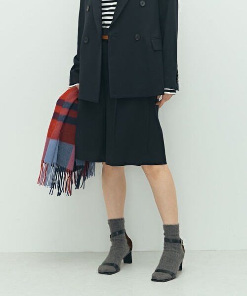NOLLEY’S（ノーリーズ）の「《セットアップ対応》ウォッシャブルウール調ストレッチハーフパンツ（その他パンツ・レディース・ベージュ/ブラウン/ネイビー・38/36）」の3枚目の写真