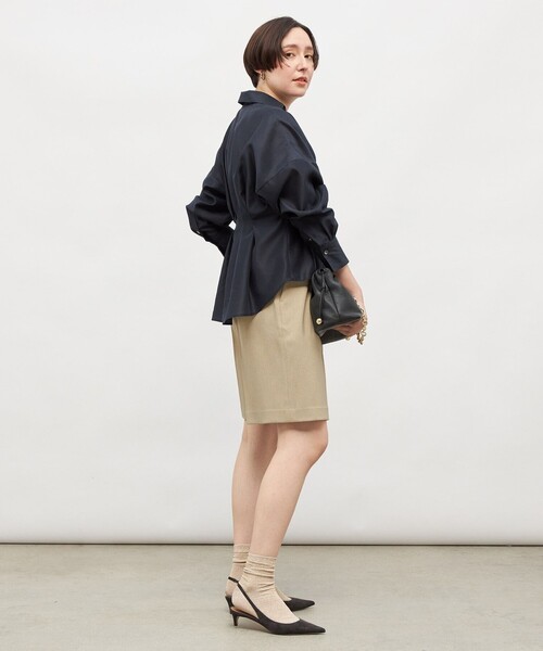 NOLLEY’S（ノーリーズ）の「《セットアップ対応》ウォッシャブルウール調ストレッチハーフパンツ（その他パンツ・レディース・ベージュ/ブラウン/ネイビー・38/36）」の22枚目の写真