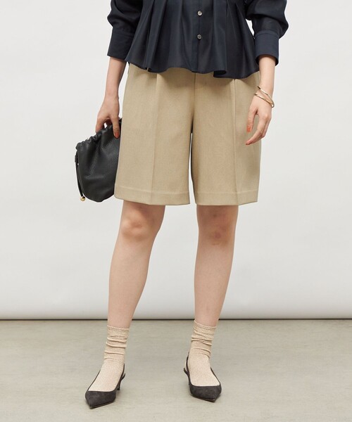 NOLLEY’S（ノーリーズ）の「《セットアップ対応》ウォッシャブルウール調ストレッチハーフパンツ（その他パンツ・レディース・ベージュ/ブラウン/ネイビー・38/36）」の17枚目の写真