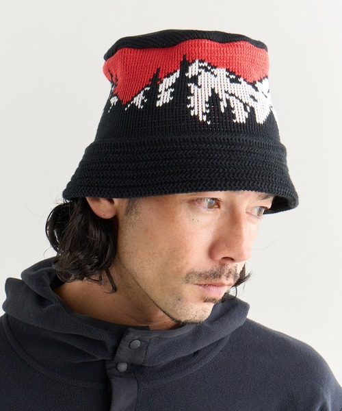 NANGA(ナンガ)の「JACQUARD KNIT HAT/ジャカード ニットハット(ハット・メンズ・ブラック/ネイビー・FREE)」の3枚目の写真
