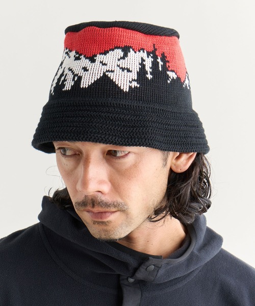 NANGA(ナンガ)の「JACQUARD KNIT HAT/ジャカード ニットハット(ハット・メンズ・ブラック/ネイビー・FREE)」の4枚目の写真