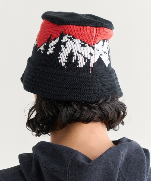 NANGA(ナンガ)の「JACQUARD KNIT HAT/ジャカード ニットハット(ハット・メンズ・ブラック/ネイビー・FREE)」の5枚目の写真