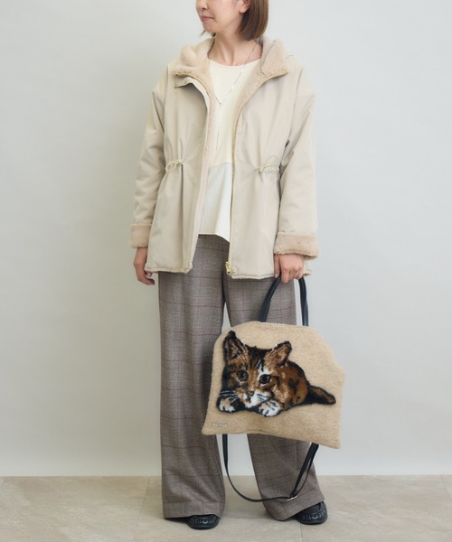 teresa cambi（テレサ・カンビ）の「【KATHARINE ROSS】【TERESACAMBI】 CAT/DOG（ハンドバッグ・レディース・ベージュ/ベージュ系その他/グレー・MEDIUM/FREE）」の20枚目の写真