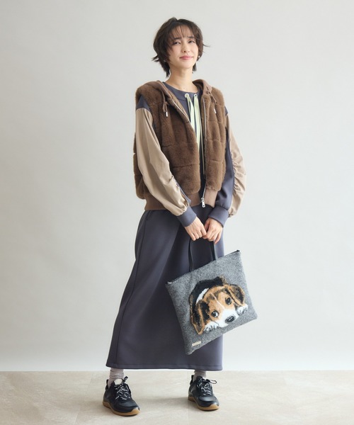 teresa cambi（テレサ・カンビ）の「【KATHARINE ROSS】【TERESACAMBI】 CAT/DOG（ハンドバッグ・レディース・ベージュ/ベージュ系その他/グレー・MEDIUM/FREE）」の13枚目の写真