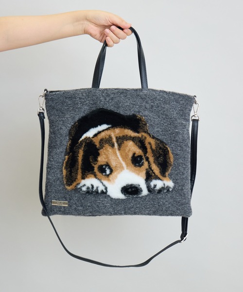teresa cambi（テレサ・カンビ）の「【KATHARINE ROSS】【TERESACAMBI】 CAT/DOG（ハンドバッグ・レディース・ベージュ/ベージュ系その他/グレー・MEDIUM/FREE）」の15枚目の写真