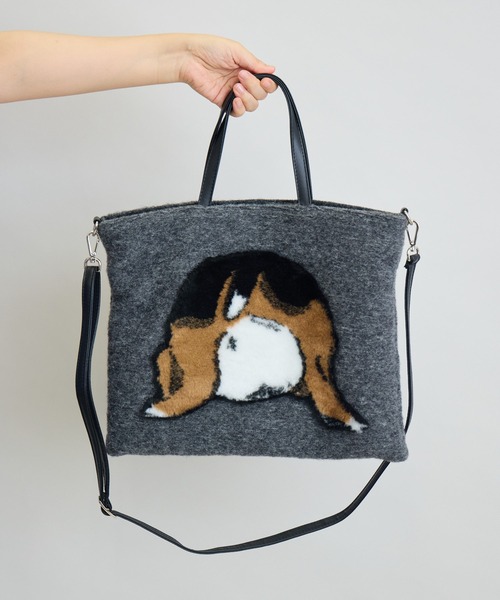 teresa cambi（テレサ・カンビ）の「【KATHARINE ROSS】【TERESACAMBI】 CAT/DOG（ハンドバッグ・レディース・ベージュ/ベージュ系その他/グレー・MEDIUM/FREE）」の16枚目の写真