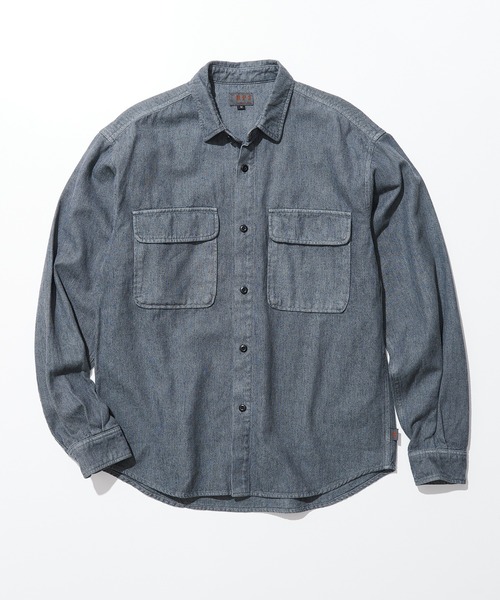 ROKX（ロックス）の「ROKX/ロックス INDIGO HEMP SHIRT L/S シャツ（シャツ/ブラウス・メンズ・グレー/インディゴブルー/カーキ・S/M/XL/L）」の18枚目の写真