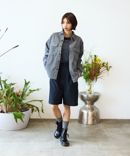 ROKX（ロックス）の「ROKX/ロックス INDIGO HEMP SHIRT L/S シャツ（シャツ/ブラウス・メンズ・グレー/インディゴブルー/カーキ・S/M/XL/L）」の8枚目の写真