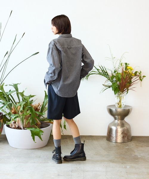 ROKX（ロックス）の「ROKX/ロックス INDIGO HEMP SHIRT L/S シャツ（シャツ/ブラウス・メンズ・グレー/インディゴブルー/カーキ・S/M/XL/L）」の11枚目の写真