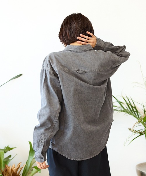 ROKX（ロックス）の「ROKX/ロックス INDIGO HEMP SHIRT L/S シャツ（シャツ/ブラウス・メンズ・グレー/インディゴブルー/カーキ・S/M/XL/L）」の7枚目の写真