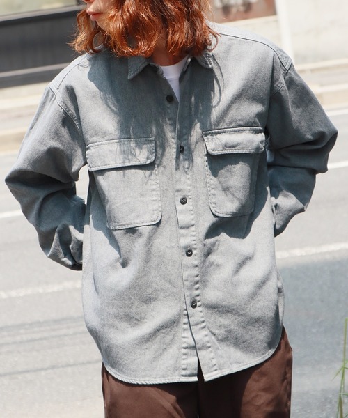 ROKX/ロックス INDIGO HEMP SHIRT L/S シャツ（シャツ/ブラウス